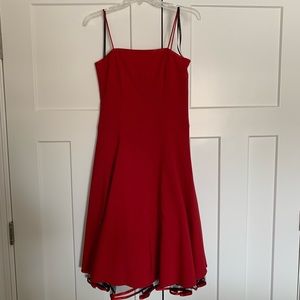 Knee length red party, homecoming dress